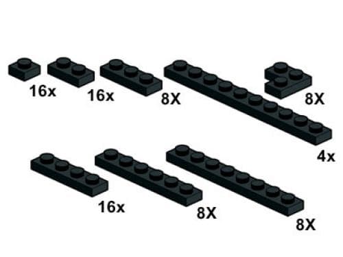Black Plates 1 x n LEGO set (#10061-1, 2002)