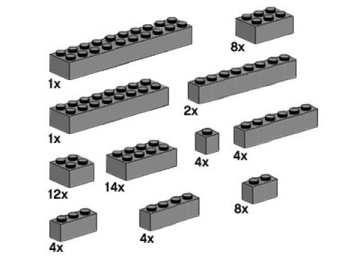 Assorted Dark Gray Bricks LEGO set (#10146-1, 2004)
