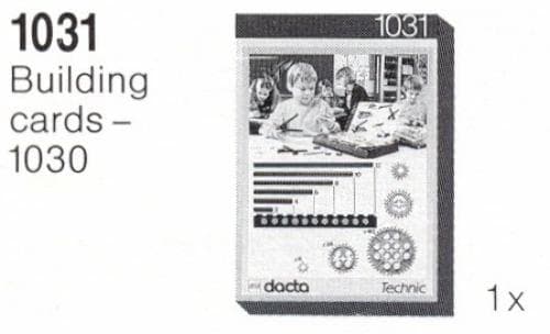 Building Cards - 1030 LEGO set (#1031-1)