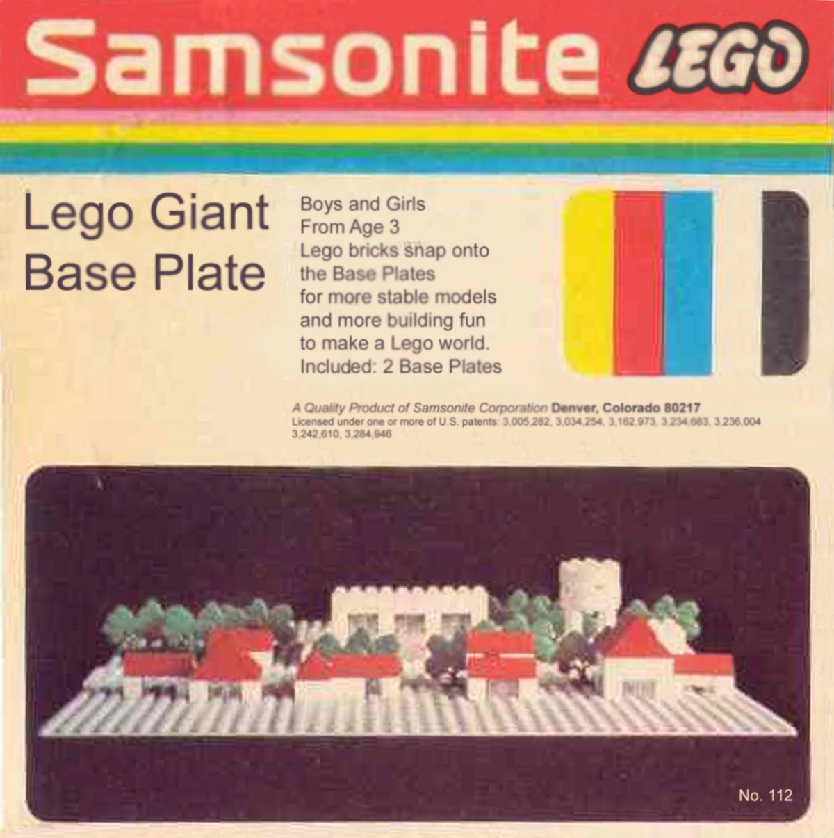 2 40 x 40 Baseplates LEGO set (#112-3)