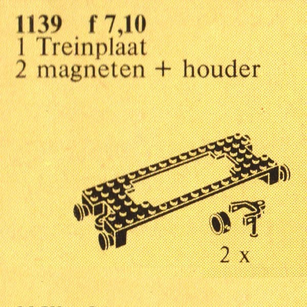 Motor-Mount Plate with Magnetic Couplers LEGO set (#1139-1, 1981)