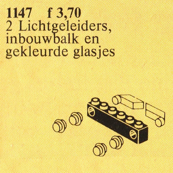 Light Prisms & Holder, Red/Yellow Light Covers LEGO set (#1147-1, 1981)