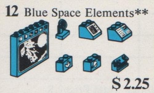 Blue Space Elements LEGO set (#12-1, 1981)
