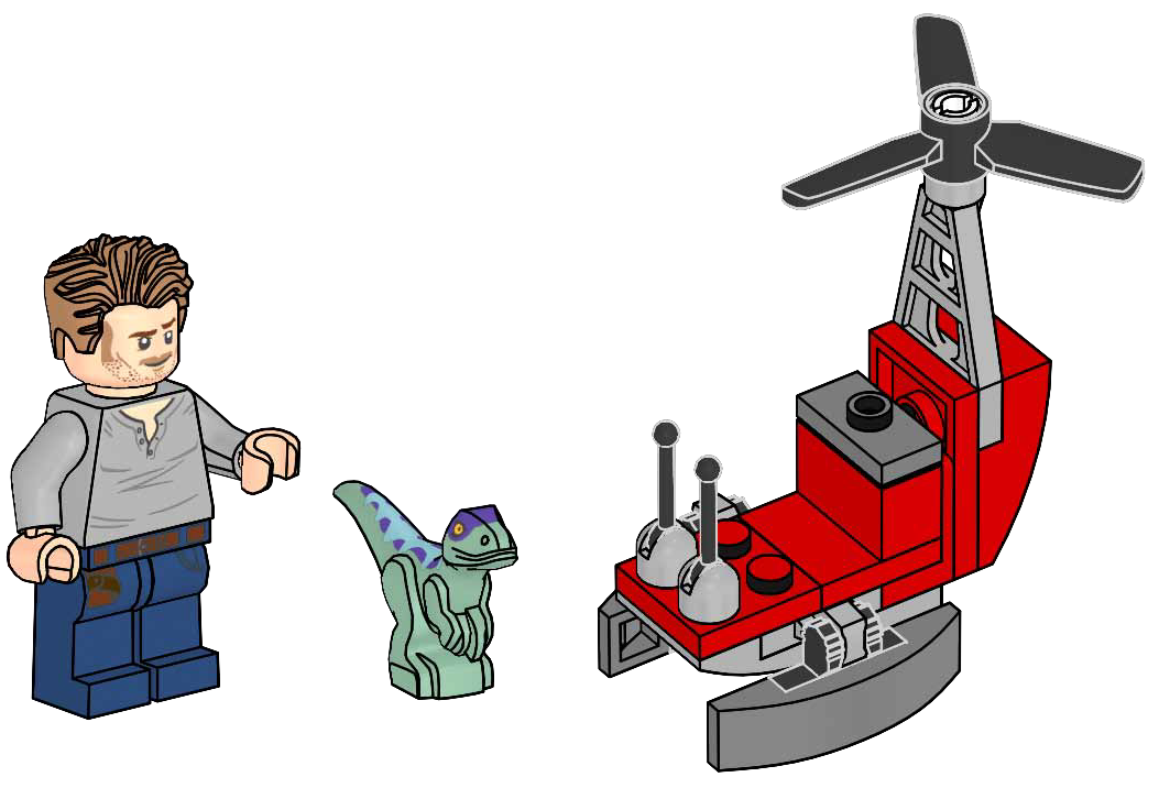 Owen with Helicopter LEGO set (#122403-1)