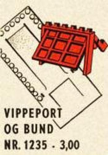 Garage Plate and Door LEGO set (#1235-2, 1955)