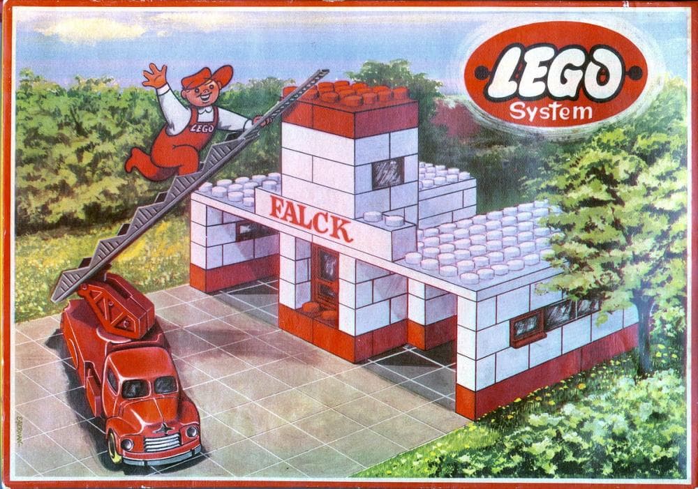 Fire Station LEGO set (#1308-1, 1957)
