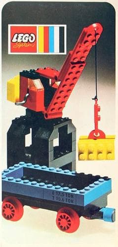 Port Crane and Flat Waggon LEGO set (#132-2, 1972)