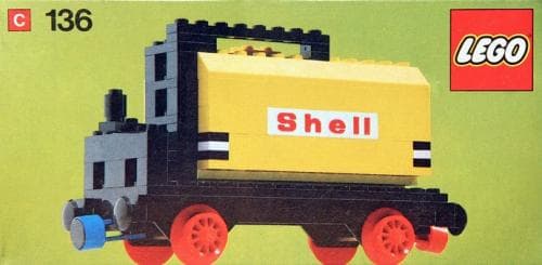 Tanker Wagon (Shell) LEGO set (#136-1, 1975)