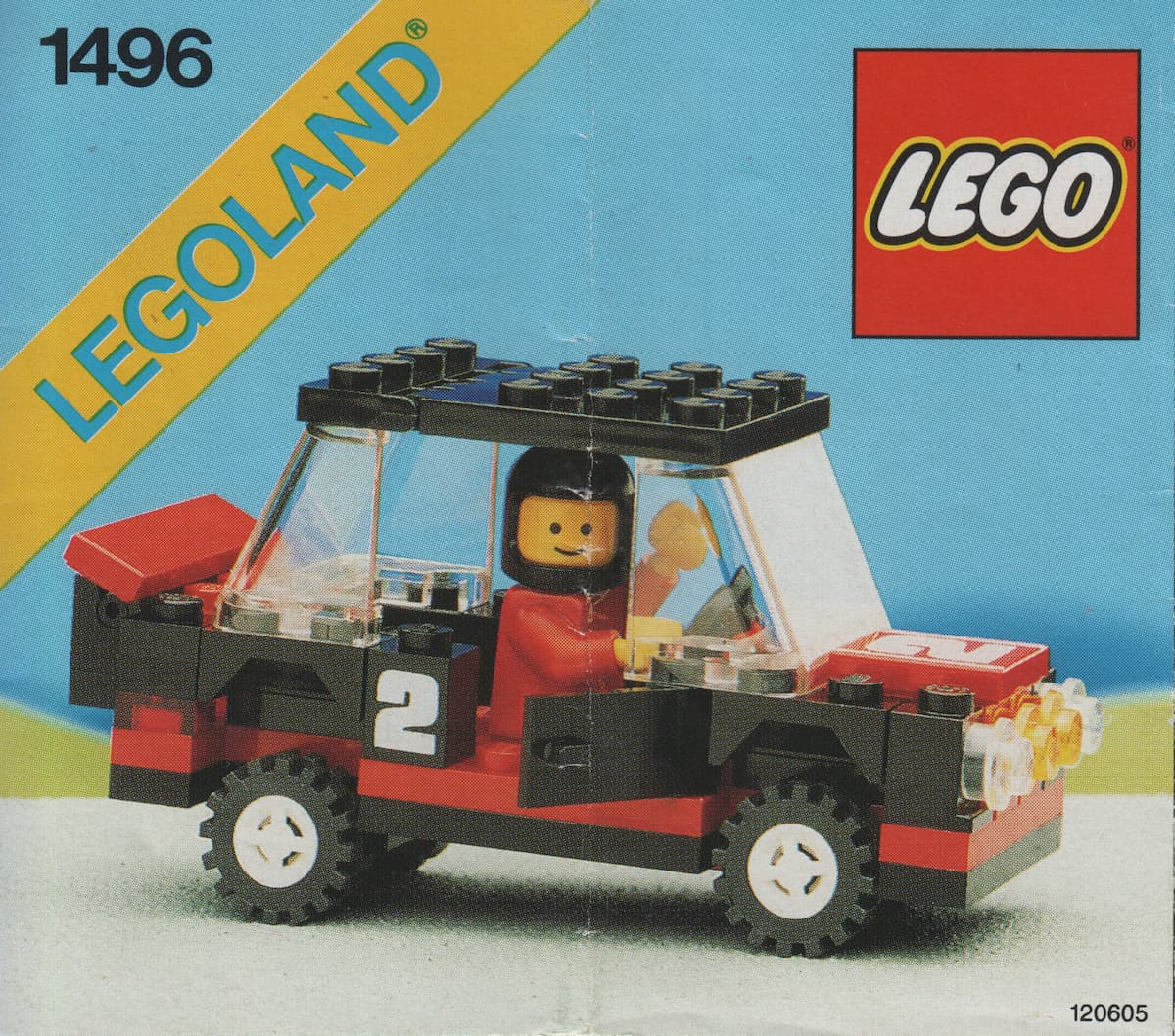 Rally Car LEGO Classic Town set (#1496-1, 1987)