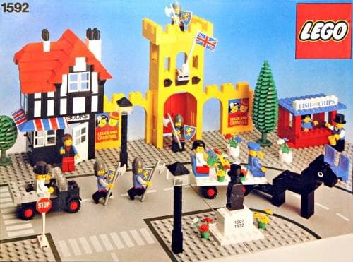 Town Square - Castle Scene LEGO set (#1592-1, 1980)