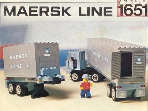 Maersk Line Container Truck LEGO set (#1651-2, 1980)