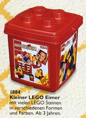 Small Bucket LEGO set (#1884-1, 1992)