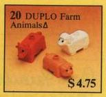 Farm Animals LEGO set (#20-2, 1986)