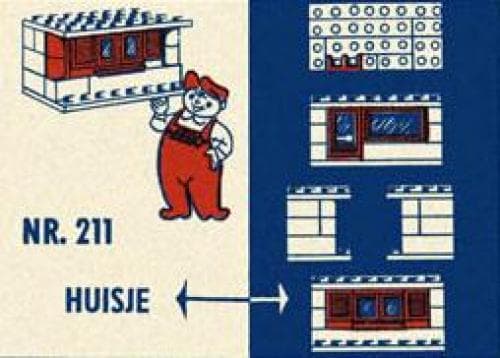 Small House Set LEGO set (#211-2, 1958)