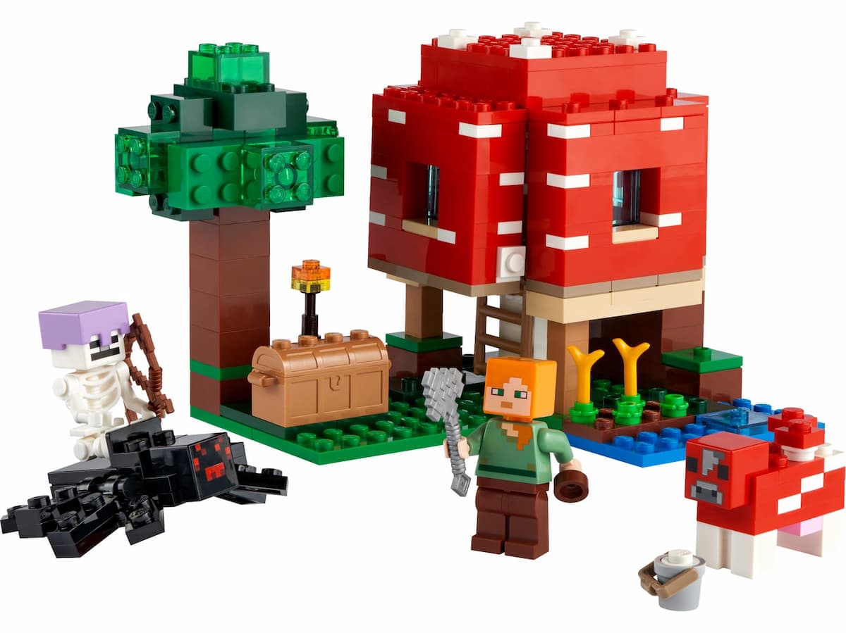 The Mushroom House LEGO Minecraft set (#21179-1, 2022)