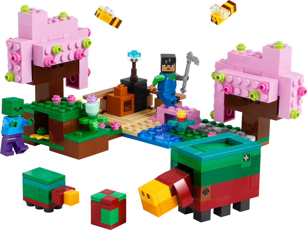 The Cherry Blossom Garden LEGO Minecraft set (#21260-1, 2024)