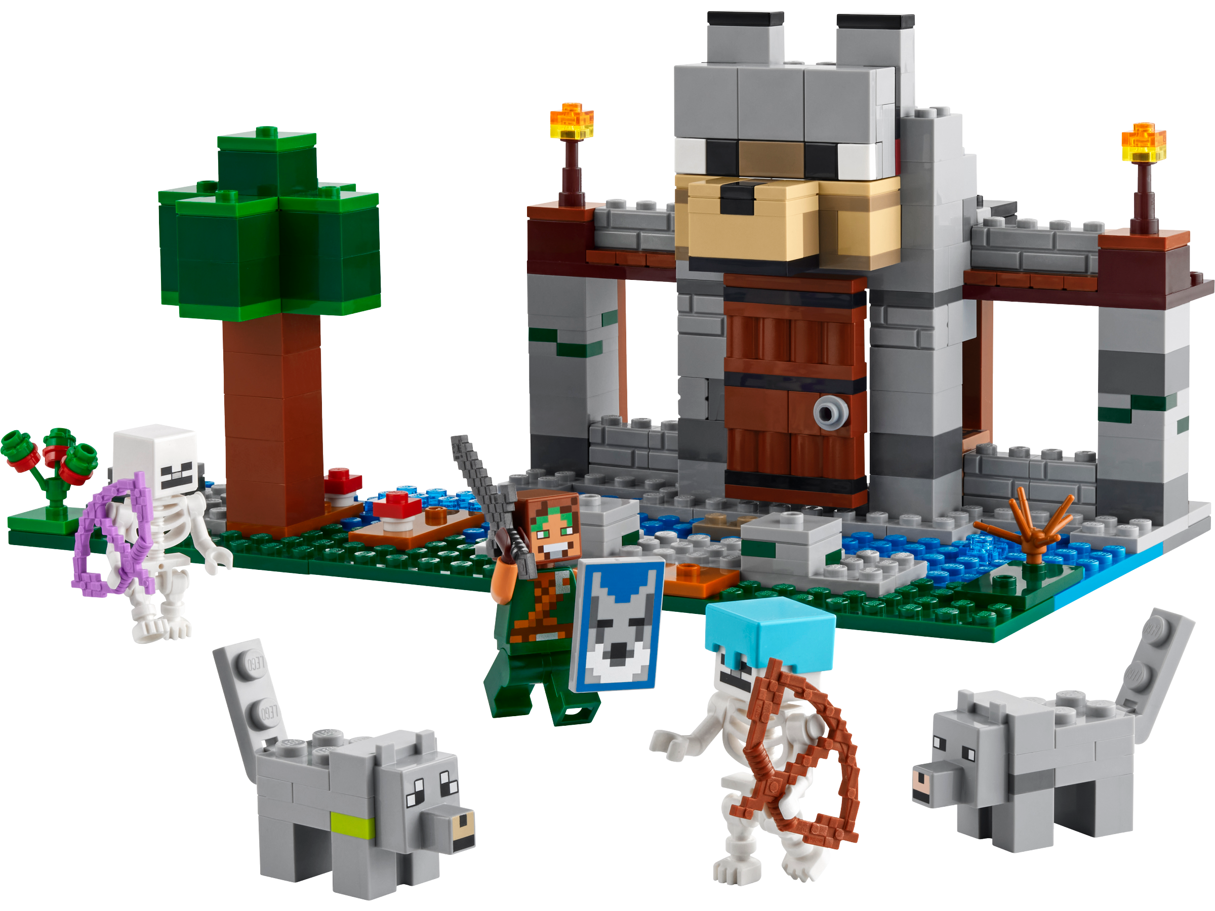 The Wolf Stronghold LEGO Minecraft set (#21261-1, 2024)