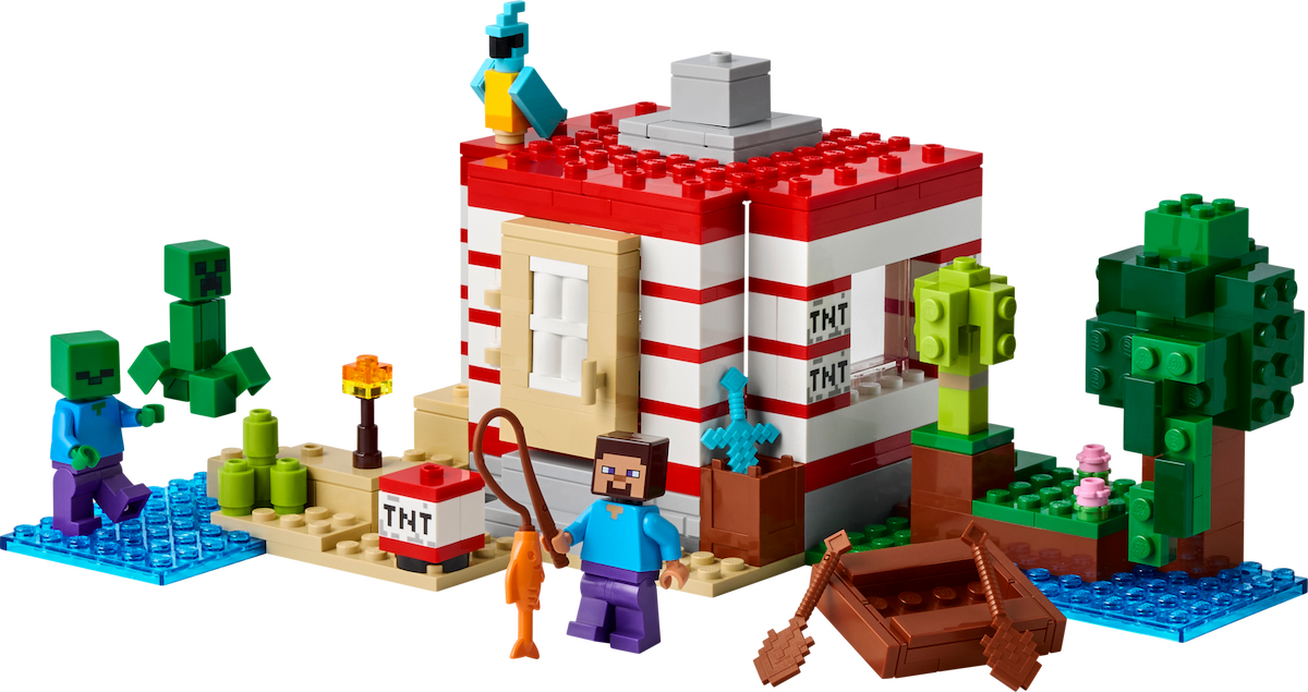The TNT Jungle House LEGO Minecraft set (#21275-1, 2025)