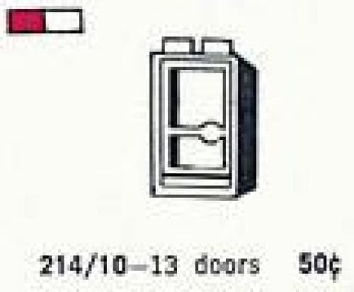 1 x 2 x 4 Glass Door in Frame, Left LEGO set (#214.10-1, 1961)