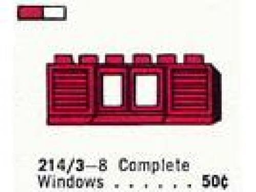 1 x 6 x 2 Double-Pane Window in Frame w/Shutters LEGO set (#214.3-1, 1961)