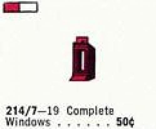 1 x 1 x 2 Window Frame LEGO set (#214.7-1, 1961)