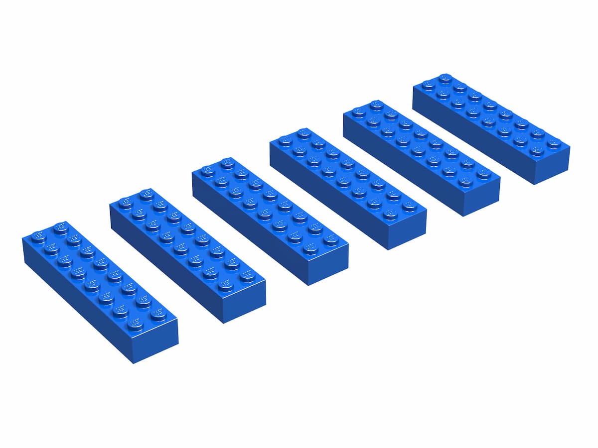 2 x 8 Bricks, Blue (EUR/UK/AUS)