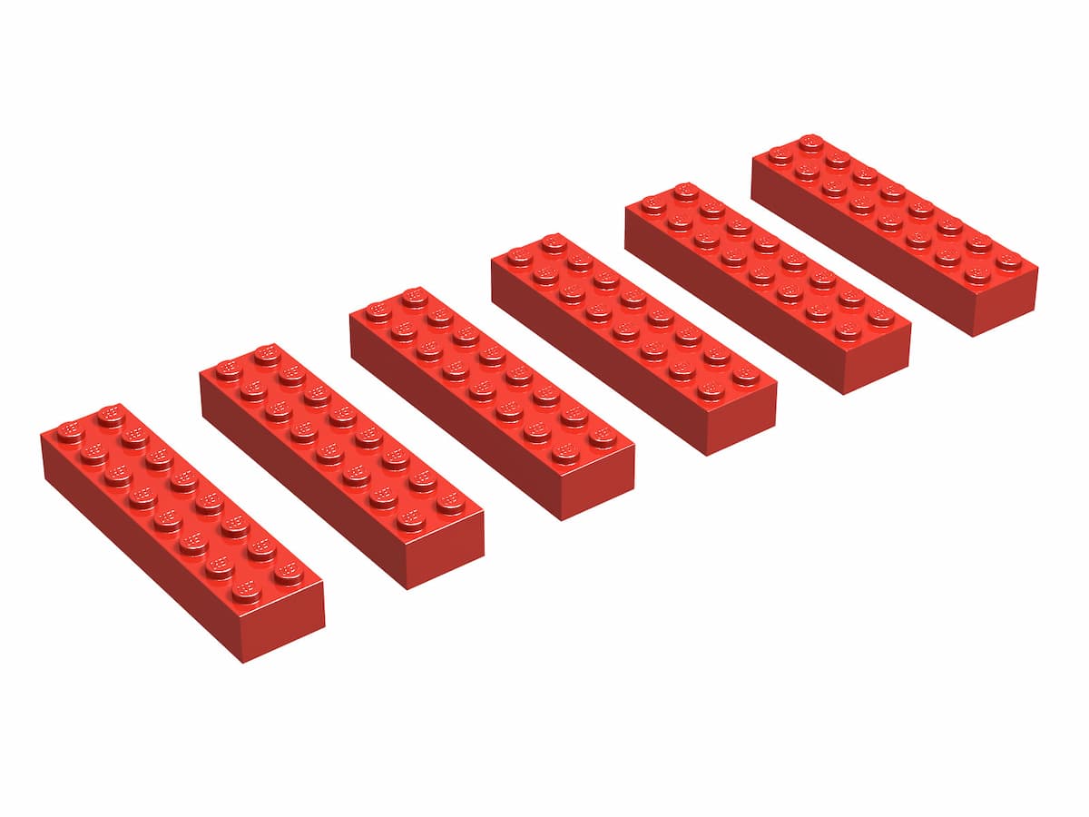 2 x 8 Bricks, Red (EUR/UK/AUS)