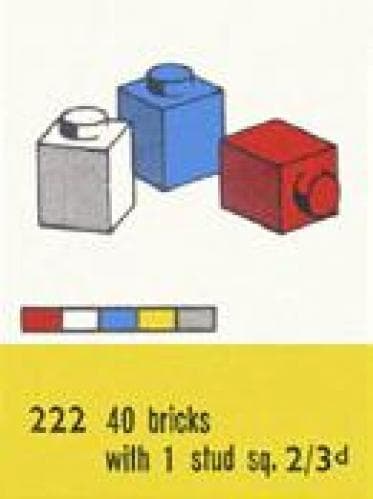 1 x 1 Bricks LEGO set (#222-2, 1958)