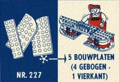4 x 8 Curved & 2 x 8 Plates LEGO set (#227-1, 1958)