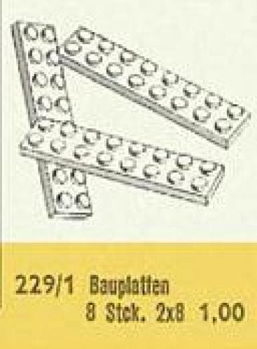 2 x 8 Plates LEGO set (#229.1-1, 1962)
