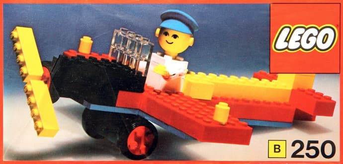 Aeroplane and Pilot LEGO set (#250-3, 1974)