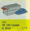 1:87 VW Beetle with Garage LEGO set (#261-3)