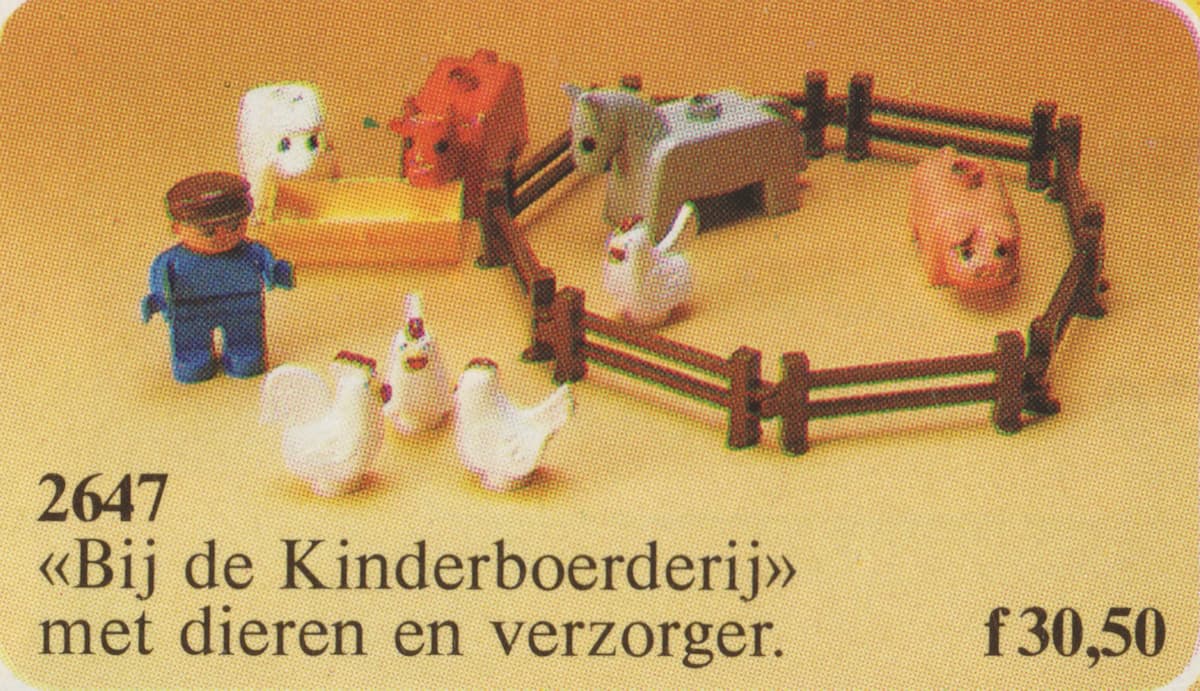 Farm Animals LEGO set (#2647-1, 1985)