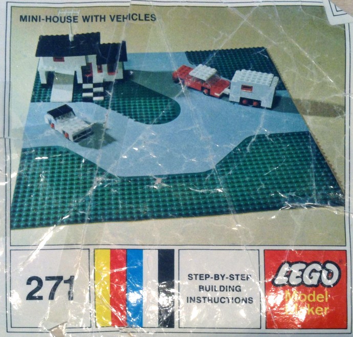 Mini House and Vehicles LEGO set (#271-3, 1970)