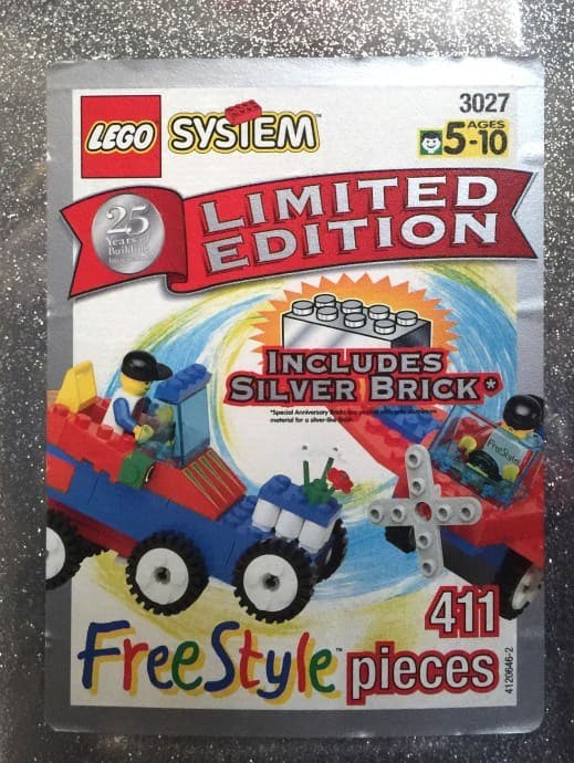25th Anniversary Silver Bucket LEGO Freestyle set (#3027-1, 1998)