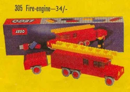 Fire Engine LEGO set (#305-2, 1964)