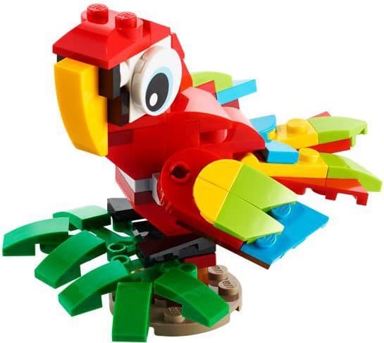 Tropical Parrot LEGO Creator 3-in-1 set (#30581-1, 2022)