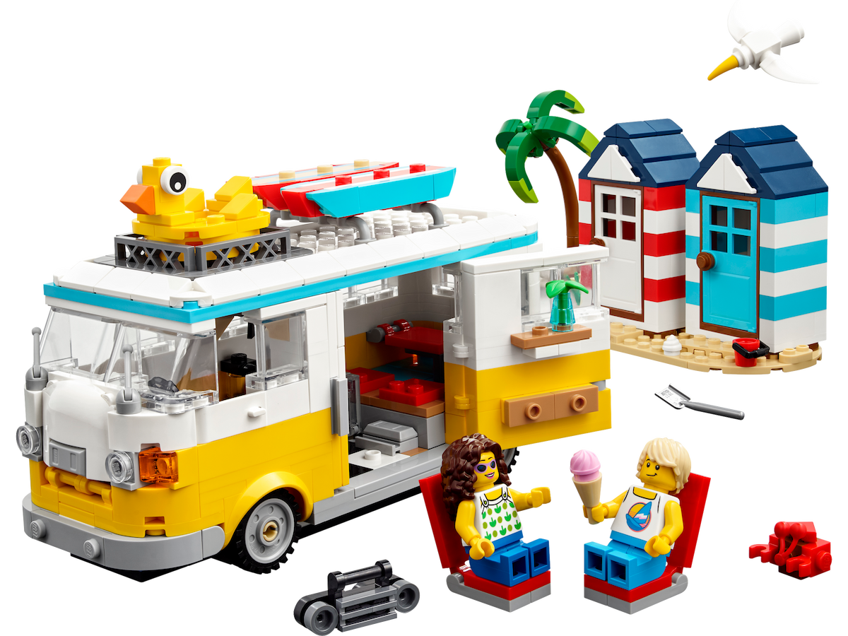 Beach Camper Van LEGO Creator 3-in-1 set (#31138-1, 2023)