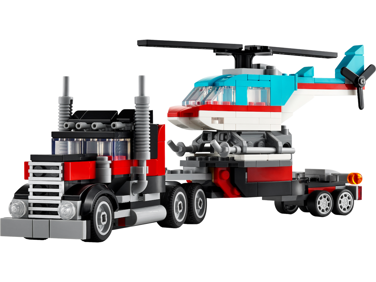 Flatbed Truck with Helicopter LEGO Creator 3-in-1 set (#31146-1, 2024)