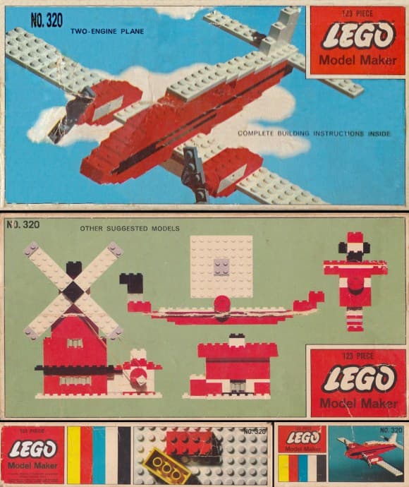 Two-Engine Plane LEGO set (#320-3, 1968)