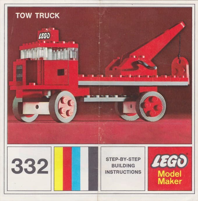 Tow Truck LEGO set (#332-2, 1968)