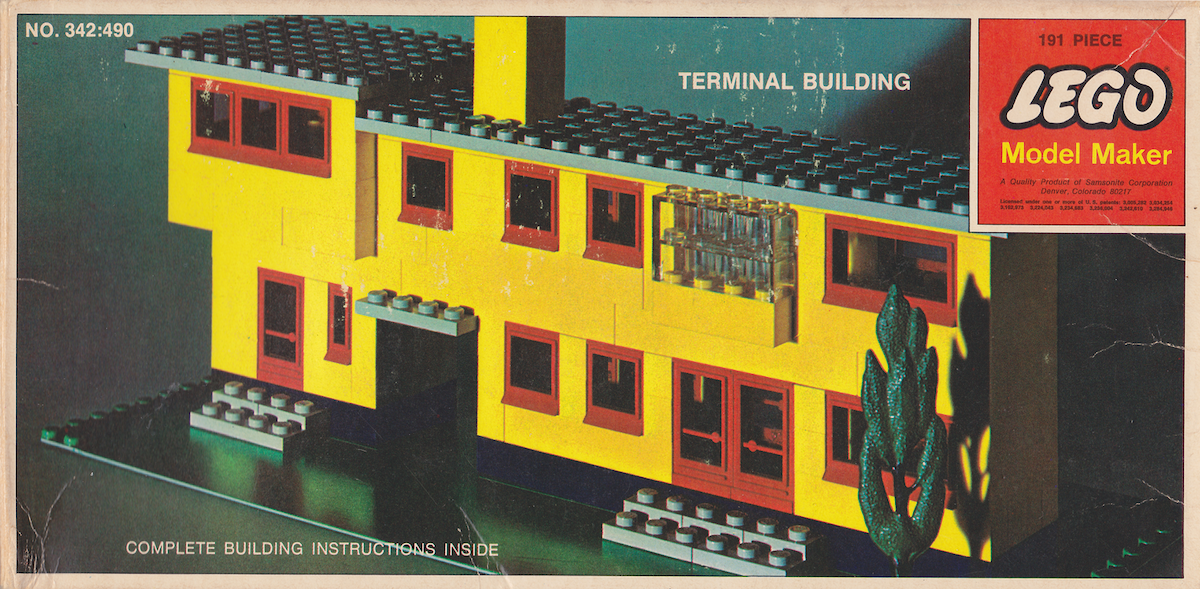 Terminal Building LEGO set (#342-2, 1968)