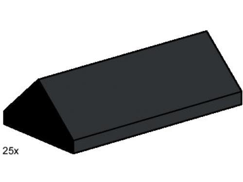 2 x 4 Ridge Roof Tiles Steep Sloped Black LEGO set (#3444-1)