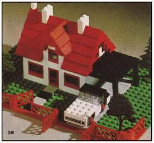 House with Car LEGO set (#346-2, 1969)