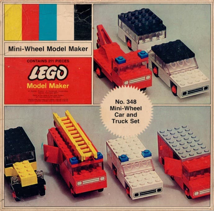 Mini-Wheel Car and Truck Set LEGO set (#348-2, 1970)