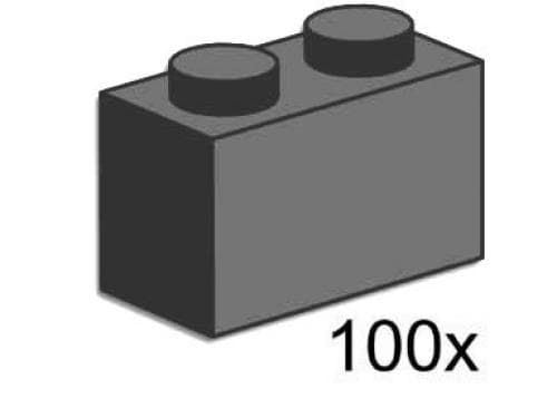 1 x 2 Brick Dark Gray LEGO set (#3726-1)