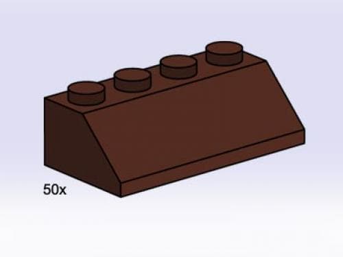 2 x 4 Roof Tile Brown