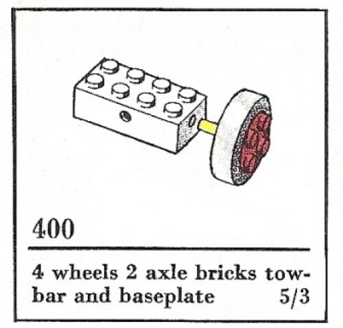 Small Wheels with Axles (The Building Toy) LEGO set (#400-3)