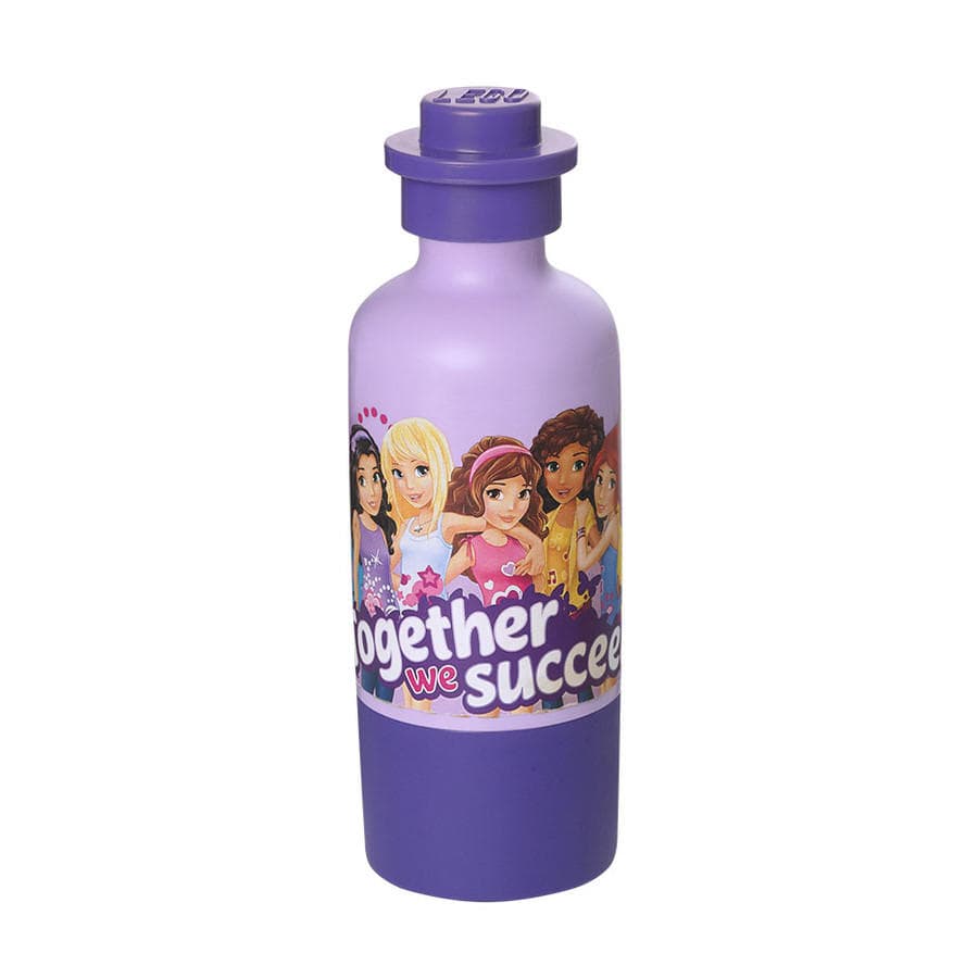 Friends Together We Succeed Drinking Bottle with Cup - Purple