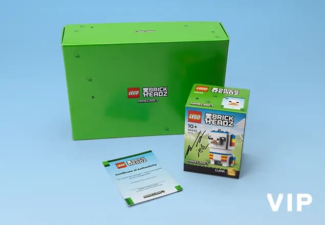 Signed Llama LEGO Brickheadz set (#40625-2, 2023)